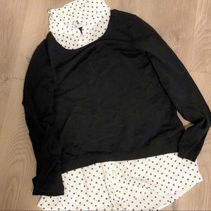 Two in One Collared Sweater Top